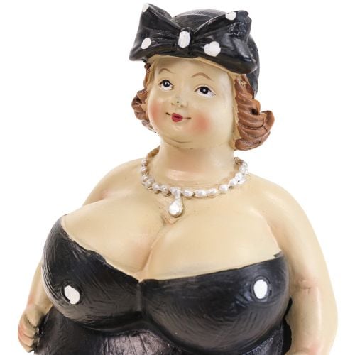 Figura decorativa mujer gordita figura de mujer decoración de baño H16cm set de 2