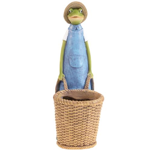 Floristik24 Macetero decorativo de poliresina decoración de mesa verano H31.5cm Frog deco