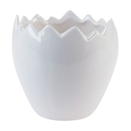 Artículo Macetero macetero de clara de huevo de cerámica Ø11,5cm H11,5cm 3uds
