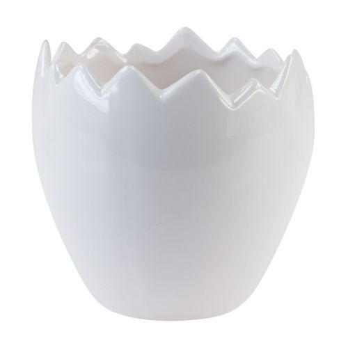 Floristik24 Macetero macetero de clara de huevo de cerámica Ø11,5cm H11,5cm 3 piezas
