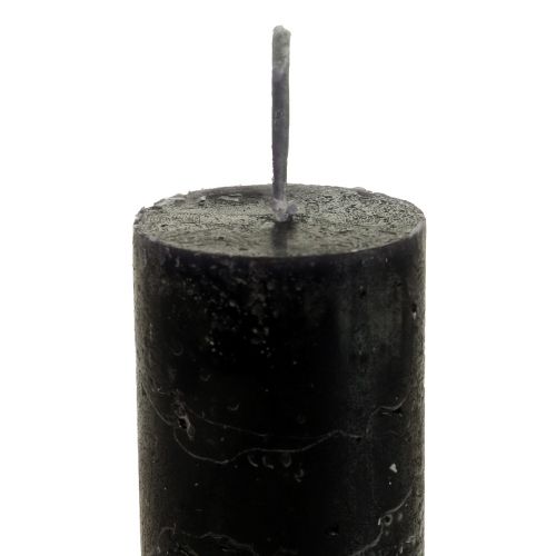 Floristik24 Velas cónicas velas teñidas de negro 34×240mm 4 piezas