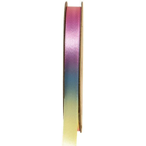 Floristik24 Cinta de regalo cinta arcoiris colores pastel 10mm 20m