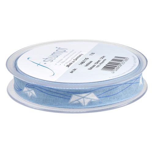 Artículo Cinta de regalo cinta de barco azul marítimo 15mm 20m