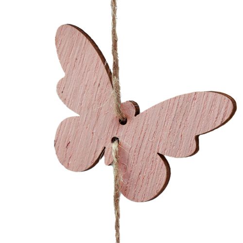 Artículo Campana de viento decoración mariposas decoración ventana madera Ø15cm 55cm