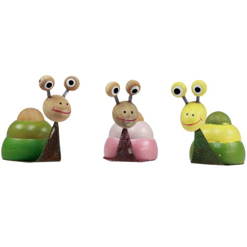 Decoración de mesa decoración de primavera caracol decoración de primavera 8cm 3 piezas