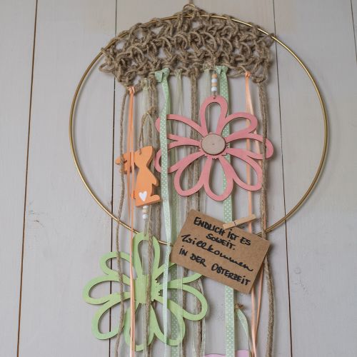 Artículo Decoración del conejito de Pascua decoración colgante Decoración de Pascua pastel 8cm 12pcs