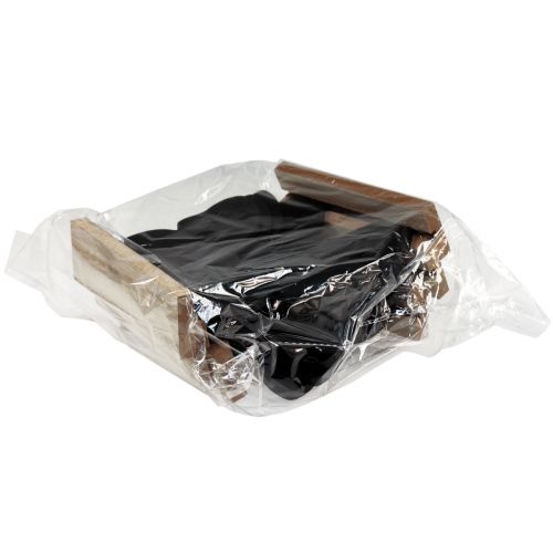 Artículo Pájaros decorativos pájaros de madera negros decoración de madera primavera 13,5cm 6 piezas