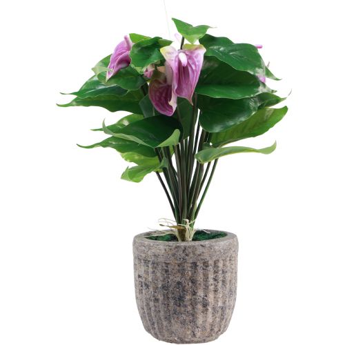 Floristik24 Flores artificiales plantas artificiales de anthurium en maceta 41cm