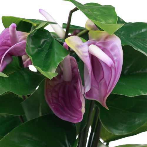Floristik24 Flores artificiales plantas artificiales de anthurium en maceta 41cm