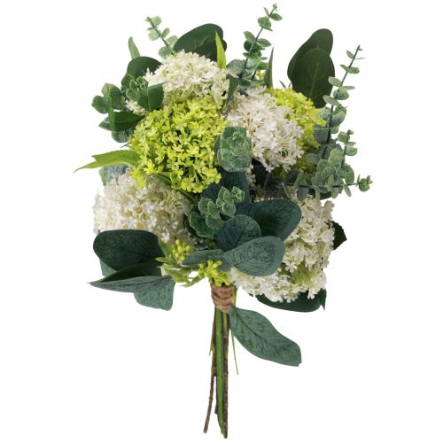 Artículo Ramo de flores artificiales bola de nieve eucalipto artificial 45cm