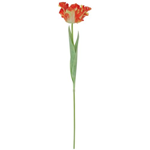 Floristik24 Flor artificial loro tulipán tulipán artificial naranja 69cm