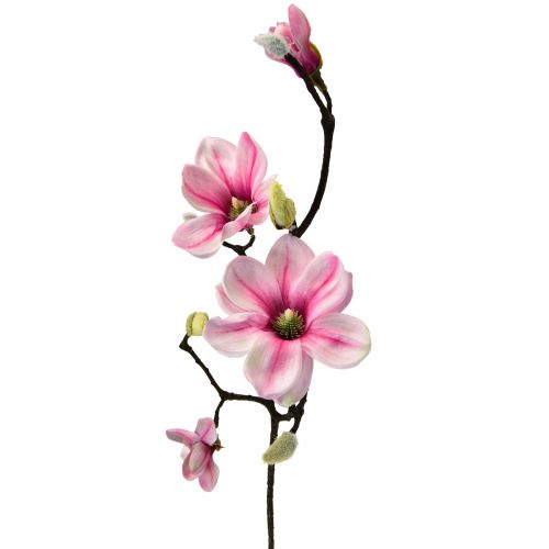 Artículo Flor artificial Magnolia Rama Magnolia Artificial Rosa 59cm 3 piezas