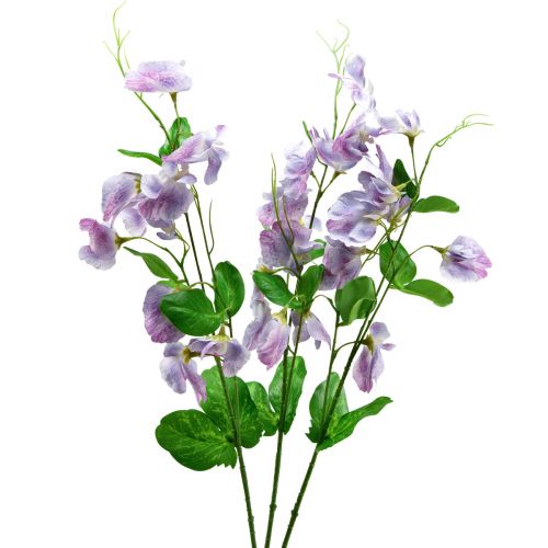 Floristik24 Flores Artificiales Vicia Púrpura Flores De Jardín 61cm 3 Piezas