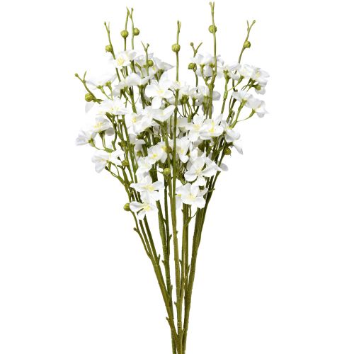 Floristik24 Ramas de flor de cerezo Flores de cerezo artificiales blanco 75cm 3ud