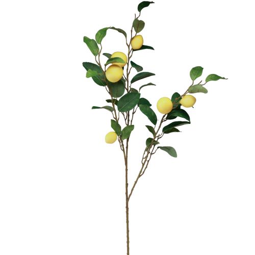 Floristik24 Rama de limón decorativa con 6 limones artificiales 100cm