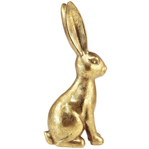 Floristik24 Conejo de Pascua decorativo Decoración de Pascua dorada Conejo sentado Antiguo Al. 36 cm