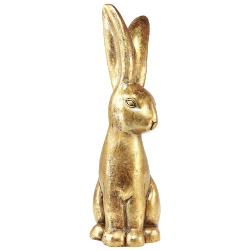 Floristik24 Conejo de Pascua decorativo Decoración de Pascua dorada Conejo sentado Antiguo Al. 50 cm