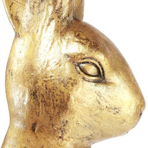 Floristik24 Conejo de Pascua decorativo Decoración de Pascua dorada Conejo sentado Antiguo Al. 50 cm