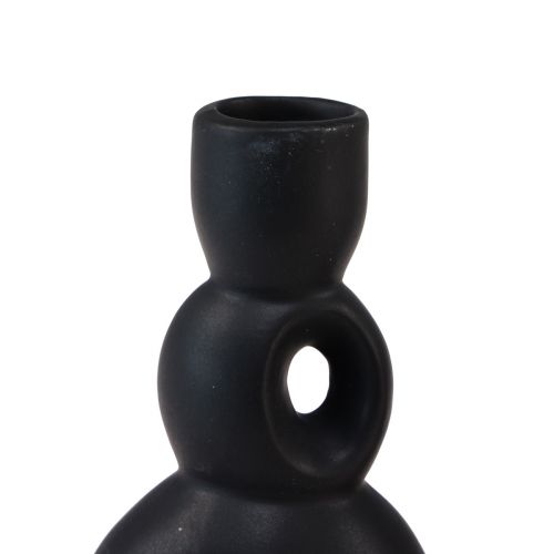 Artículo Candelabro de cerámica negro H13cm 2 piezas