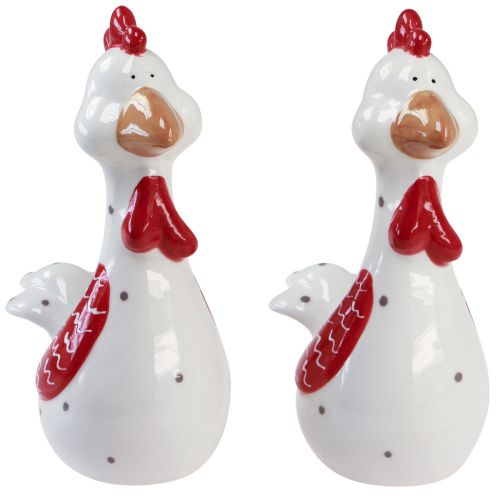 Floristik24 Figuras decorativas de decoración de Pascua de gallinas 18,5 cm 2 piezas