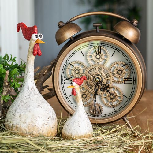 Artículo Pollos decorativos figuras decorativas decoración de Pascua pollo divertido H15cm 2 piezas
