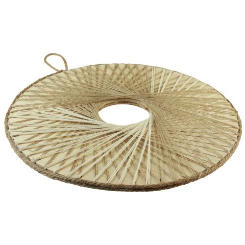 Artículo Decoración de pared boho anillo decorativo madera natural fibras naturales Ø40cm