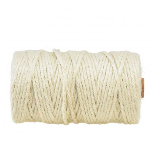 Artículo Cinta de yute cordón de yute cinta decorativa crema de yute blanco Ø4mm 100m