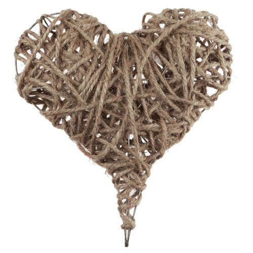 Floristik24 Corazón decorativo metal decoración primavera cubierta natural 20×22cm