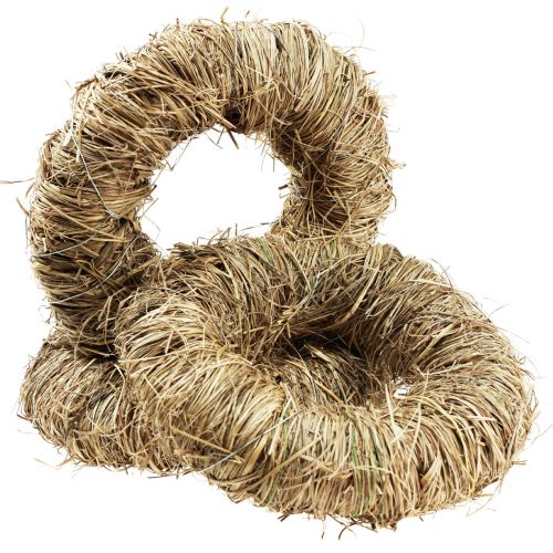 Artículo Corona decorativa corona de heno corona natural corona de verano Ø20cm 3ud