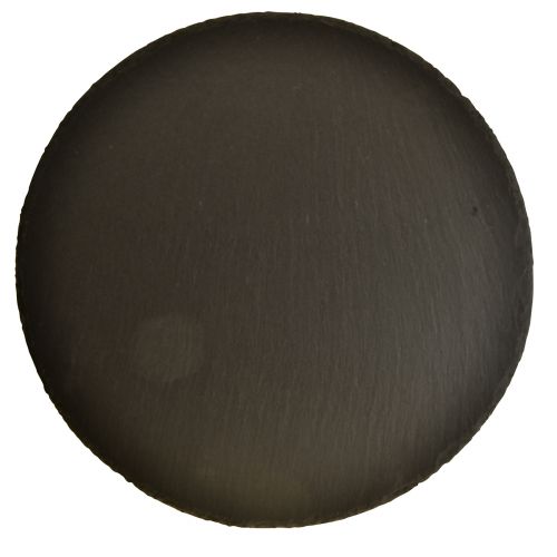 Plato de pizarra natural bandeja piedra redonda negro Ø15cm 6ud