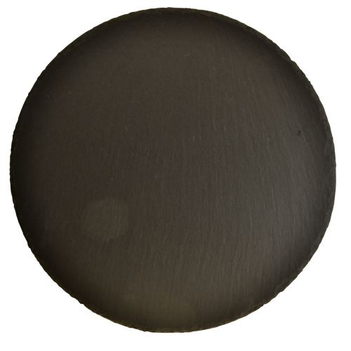 Artículo Plato de pizarra natural bandeja piedra redonda negro Ø30cm 2uds