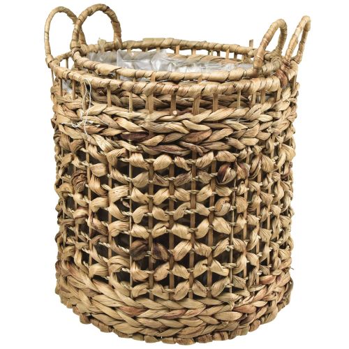 Artículo Cesta para plantas cesta de algas marinas jacinto de agua Ø31/26cm juego de 2