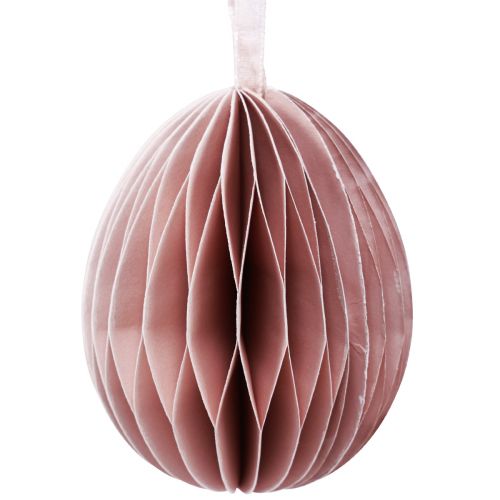 Artículo Huevos de nido de abeja para colgar huevos de Pascua blancos y naranjas de 6 cm, 6 unidades
