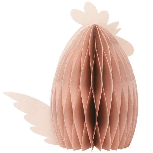 Floristik24 Figura panal decoración Pascua pollo naranja 28,5×15,5×30cm