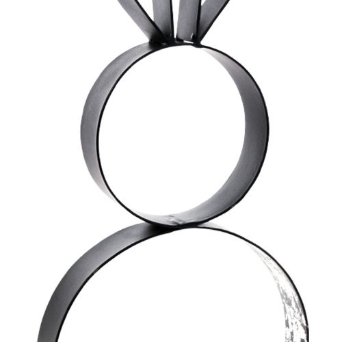 Artículo Conejito de Pascua decoración metal negro plata Figura Pascua 11×31cm