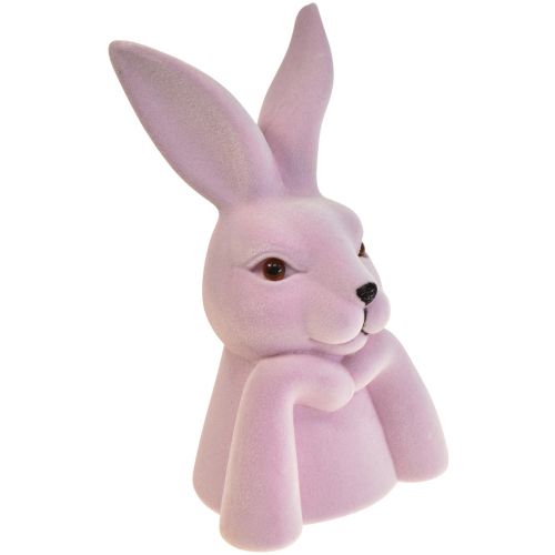 Artículo Busto de conejo pensante morado claro – 2.ª calidad – Pascua 16,5×13×27 cm