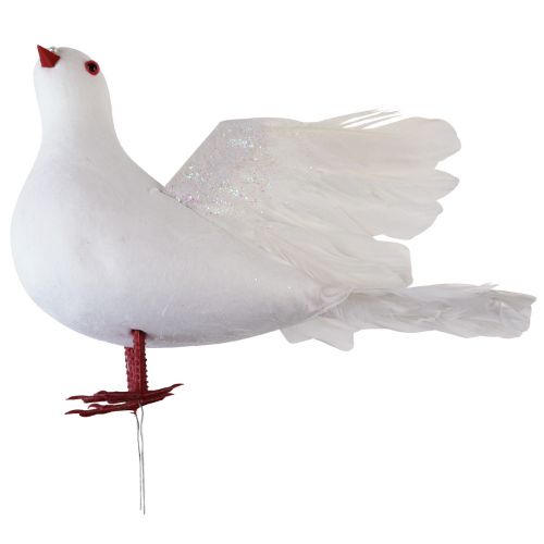 Artículo Decoración de boda paloma decorativa decoración de paloma de boda blanca 17×23cm
