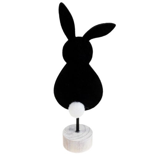 Soporte decoración de mesa decoración conejito de Pascua fieltro negro 50cm