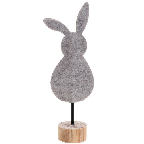 Artículo Soporte decoración de mesa decoración conejito de Pascua fieltro gris 50cm