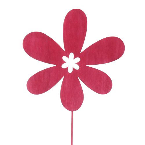 Artículo Tapones de flores de decoración primaveral flor de madera 30,5 cm 18 piezas