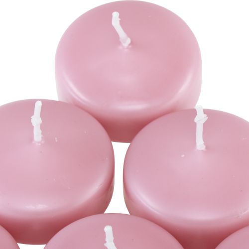 Floristik24 Velas Flotantes Velas Flotantes Rosa Ø4.5cm H3cm 8 uds
