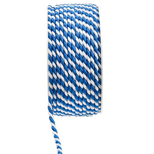 Floristik24 Cordón azul blanco cinta de regalo cordón decorativo cinta decorativa 25m