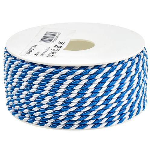 Artículo Cordón azul blanco cinta de regalo cordón decorativo cinta decorativa 25m