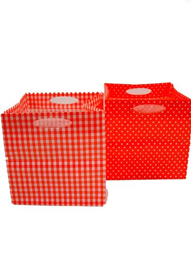 Floristik24 Bolsa de plástico 12x12cm 12pcs. rojo
