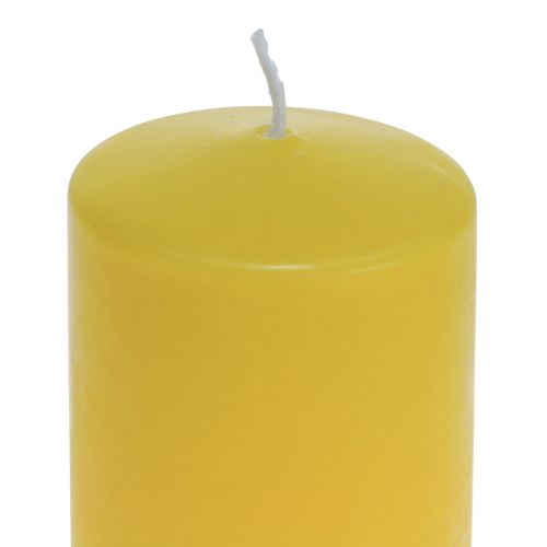 Floristik24 Vela de pilar amarillo limón velas Wenzel velas PURE 130×60mm