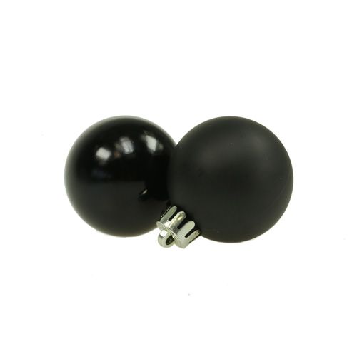Floristik24 Bola navideña plástico Ø4cm negro 16 piezas