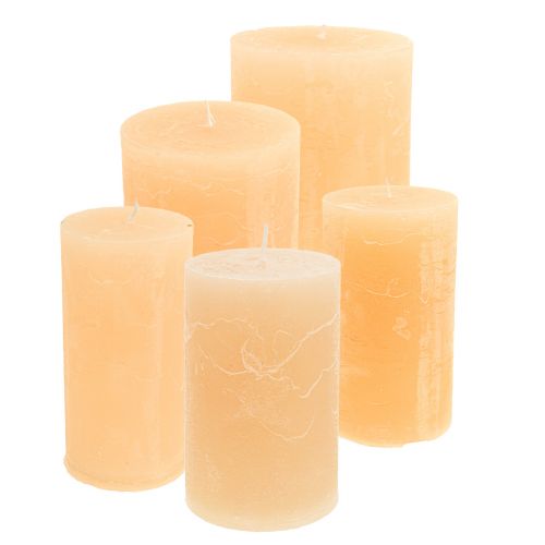 Velas de colores lisos Apricot Light Varios tamaños