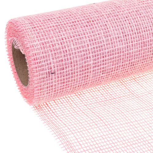 Floristik24 Camino de mesa yute cinta de yute cinta de mesa rosa claro 30cm 5m