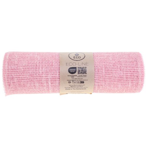 Artículo Camino de mesa yute cinta de yute cinta de mesa rosa claro 30cm 5m