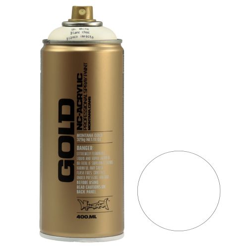 Floristik24 Pintura en spray pintura blanca spray Montana Gold Shock White 400ml